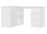 Syfax™ Scrivania Ad Angolo Bianca 145X100X76 Cm In Legno Multistrato