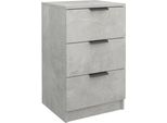 Syfax™ Comodino Grigio Cemento 40X36X65 Cm