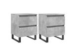 Syfax™ Comodini 2Pz Grigio Cemento 40X35X50 Cm In Legno Multistrato