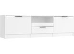 Syfax™ Mobile Tv Bianco 140X35X40 Cm In Legno Massello