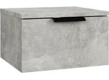 Syfax™ Comodino A Muro Grigio Cemento 34X30X20 Cm