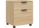 Syfax™ Schedario Con Ruote Rovere Sonoma 45X38X54 Cm Legno Multistrato