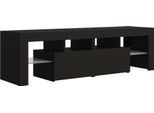 Syfax™ Mobile Porta Tv Con Luci Led Nero 140X36,5X40 Cm
