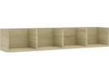 Syfax™ Scaffale Porta Cd Parete Rovere Sonoma 100X18X18 Cm Multistrato