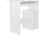 Syfax™ Scrivania Bianco Lucido 80X45X74 Cm In Legno Multistrato