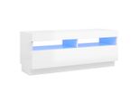 Syfax™ Mobile Porta Tv Con Luci Led Bianco Lucido 100X35X40 Cm
