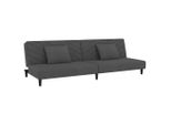 Syfax™ Divano Letto A 2 Posti Con 2 Cuscini Grigio Scuro In Velluto