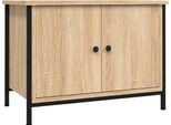 Syfax™ Mobile Tv Con Ante Rovere Sonoma 60X35X45 Cm Legno Massello Di Acacia