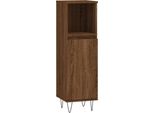 Syfax™ Armadietto Bagno Rovere Marrone 30X30X100 Cm Legno Multistrato