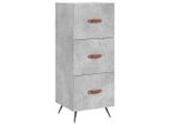 Syfax™ Credenza Grigio Cemento 34,5X34X90 Cm In Legno Multistrato