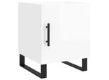 Syfax™ Comodino Bianco Lucido 40X40X50 Cm In Legno Multistrato