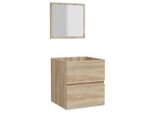 Syfax™ Mobile Da Bagno Con Specchio Rovere Sonoma In Legno Multistrato