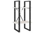 Syfax™ Libreria A 2 Ripiani Bianca 40X30X70 Cm In Massello Di Pino