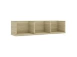 Syfax™ Scaffale Porta Cd A Parete Rovere Sonoma 75X18X18Cm Multistrato