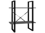 Syfax™ Libreria A 2 Ripiani Grigia 60X30X70 Cm In Legno Multistrato