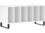 Syfax™ Mobile Porta Dischi Bianco 100X38X48 Cm In Legno Multistrato