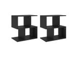 Syfax™ Comodini 2Pz Neri 50X30X51,5 Cm In Legno Multistrato