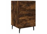 Syfax™ Comodino Rovere Fumo 40X40X66 Cm In Legno Multistrato