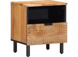 Syfax™ Comodini 2Pz 40X33X46 Cm In Legno Massello Di Acacia