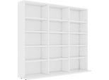 Syfax™ Armadietto Porta Cd Bianco 100X23X89,5 Cm In Legno Multistrato