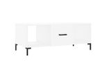 Syfax™ Tavolino Da Salotto Bianco 102X50X40 Cm In Legno Multistrato