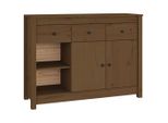 Syfax™ Credenza Marrone Ambrato 100X35X74 Cm In Legno Massello Di Pino