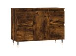 Syfax™ Armadietto Bagno Rovere Fumo 80X33X60 Cm In Legno Multistrato
