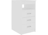 Syfax™ Cassettiera Bianca 40X50X76 Cm In Legno Multistrato