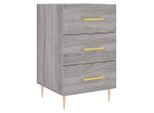 Syfax™ Comodino Grigio Sonoma 40X40X66 Cm In Legno Multistrato