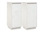 Syfax™ Credenze 2 Pz Bianche 31,5X34X75 Cm In Legno Massello Di Pino