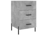 Syfax™ Comodino Grigio Cemento 40X40X66 Cm In Legno Multistrato