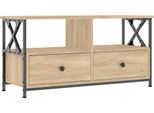 Syfax™ Mobile Tv Rovere Sonoma 90X33X45 Cm Legno Multistrato E Ferro