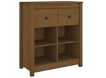 Syfax™ Credenza Marrone 70X35X80 Cm In Legno Massello Di Pino