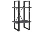 Syfax™ Libreria A 2 Ripiani Grigia 40X30X70 Cm In Massello Di Pino
