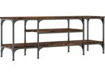 Syfax™ Mobile Tv Rovere Fumo 121X35X45 Cm In Legno Multistrato E Ferro