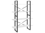 Syfax™ Libreria A 4 Ripiani Bianca 100X30X140 Cm In Legno Multistrato