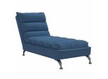 Syfax™ Chaise Longue Con Cuscini Blu In Tessuto