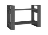 Syfax™ Libreria/Divisorio Grigio 80X35X56,5 Cm Legno Massello Di Pino