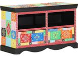 Syfax™ Mobile Tv Multicolore 80 X 35 X 50 Cm Legno Di Mango Massello