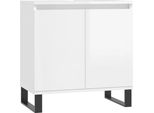 Syfax™ Armadietto Bagno Bianco Lucido 58X33X60Cm In Legno Multistrato