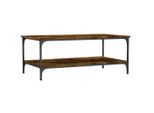 Syfax™ Tavolino Da Salotto Rovere Fumo 100X55X40 Cm Legno Multistrato