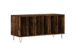 Syfax™ Mobile Porta Dischi Rovere Fumo 100X38X48 Cm Legno Multistrato