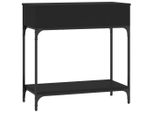 Syfax™ Tavolino Consolle Nero 75X34,5X75 Cm In Legno Multistrato