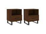 Syfax™ Comodini 2 Pz Rovere Marrone 40X35X47,5 Cm In Legno Multistrato