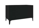 Syfax™ Mobile Porta Dischi Nero 74,5X38X48 Cm In Legno Multistrato