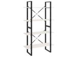 Syfax™ Libreria A 4 Ripiani Bianca 80X30X140 Cm In Massello Di Pino