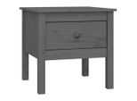 Syfax™ Tavolino Grigio 50X50X49 Cm Legno Massello Di Pino
