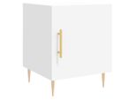 Syfax™ Comodino Bianco 40X40X50 Cm In Legno Multistrato