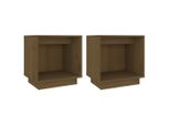 Syfax™ Comodini 2 Pz Ambra 40X30X40 Cm In Legno Massello Di Pino