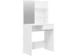 Syfax™ Toeletta Con Specchio Bianco Lucido 74,5X40X141 Cm